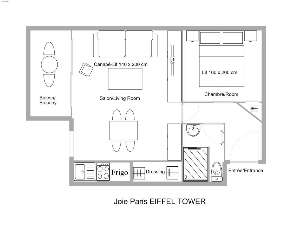 Joie Paris Tour Eiffel公寓 外观 照片